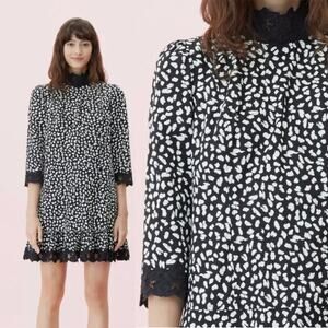 Rebecca Taylor Black and White Mini Dress